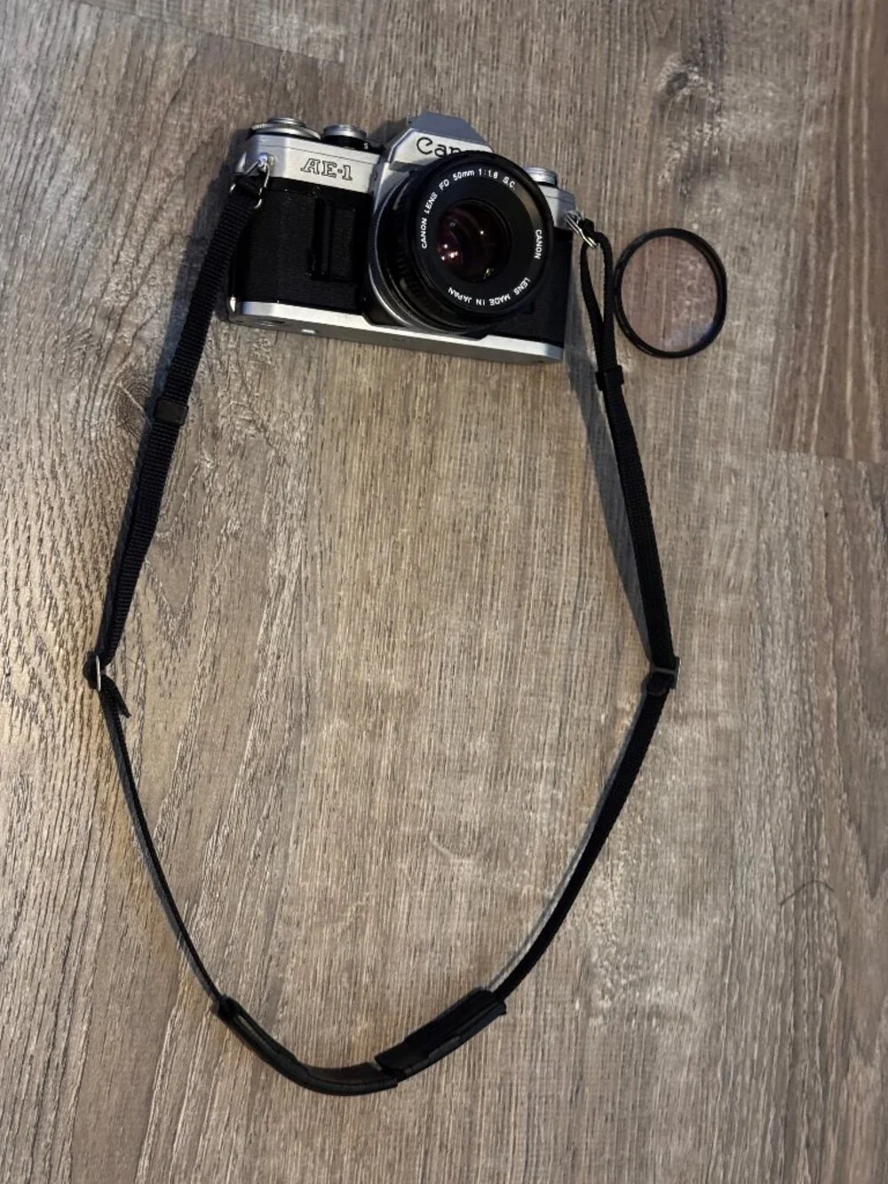 Canon AE-1 35mm SLR Film Camera with Canon 50mm f/1.8 FD Lens - fully functional